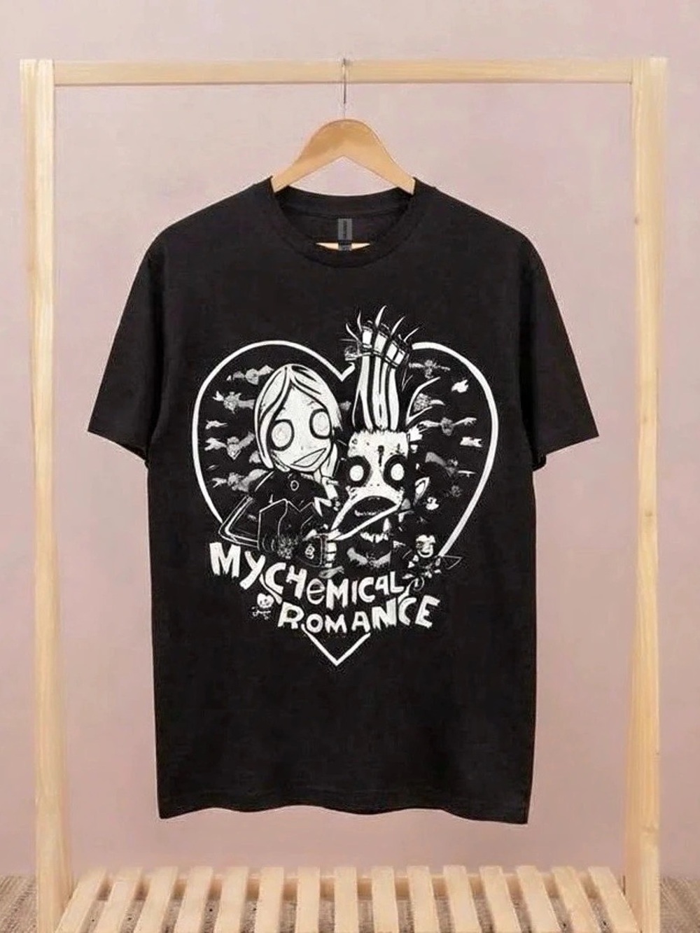 My Chemical Romance MCR Heart Graphic Band T-Shirt Black